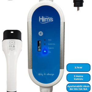 Hims HCTK-G-3 3.7kW Ev Tipi Taşınabilir Elektrikli Araç Şarj Cihazı